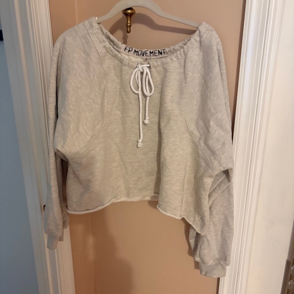 Free People Movement Women’s For The Win Off The Shoulder Sweatshirt - Picture 15 of 15